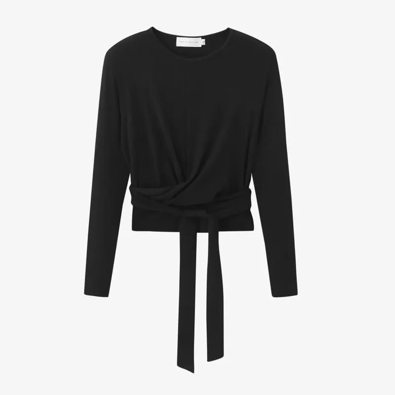 AS 2025 summer ribbing closed-fit wrap tops + Aline dress high Stretch matching sets