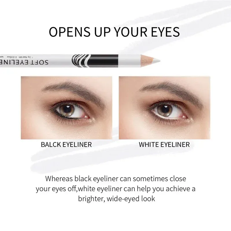 Eyeliner Pencil Eye Styling Pen Professional Portable Quick-dry Eye Liner Pen White for Female Make Up Beauty Cosmetics Tools — image 3
