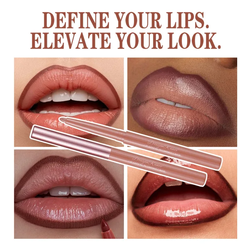 Matte Lip Liner Lipstick Pen Rotating Not Easy To Fade Rose Gold Lipliner Pencil Waterproof Non-Stick Cup Brown Lipliner Makeup — image 6