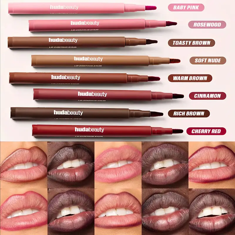 Waterproof Matte Lipliner Pencil Red Contour Tint Lipstick Long Lasting Non-stick Cup Moisturising Lips Makeup 8 Colors Velvet — image 2