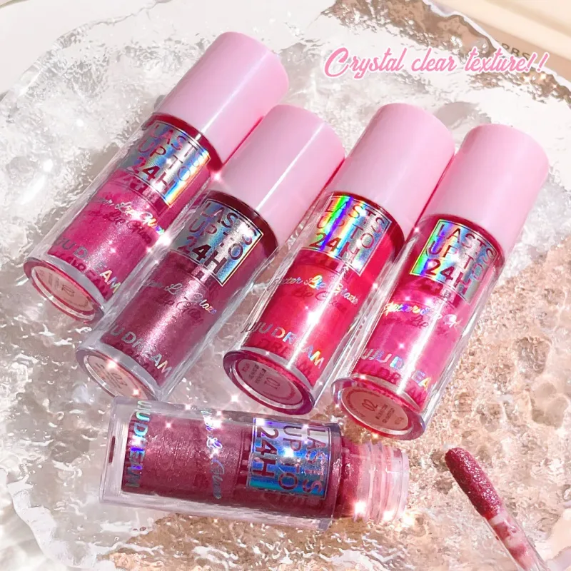 Flowing light Glitter Lip Glaze Long Lasting Lip Gloss Waterproof Liquid Lipstick Makeup Lip Oil Lip Tint Moisturizing — image 3