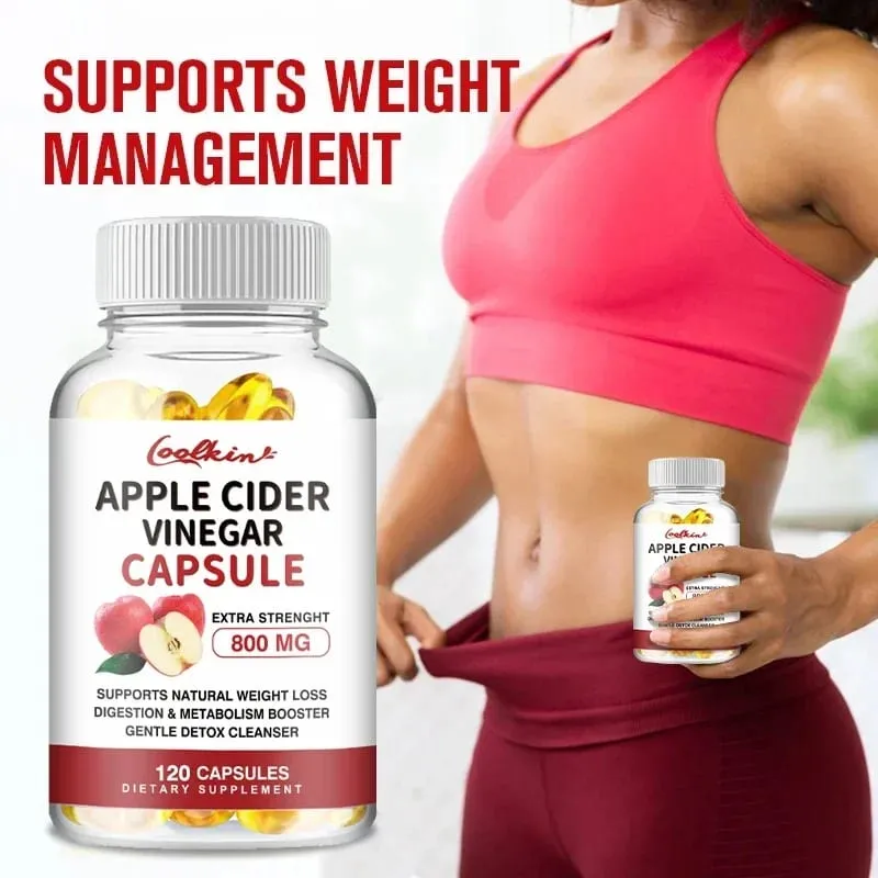 Apple Cider Vinegar Capsules - Fat Burning Appetite Suppressant Weight Management DetoxSupplements — image 1