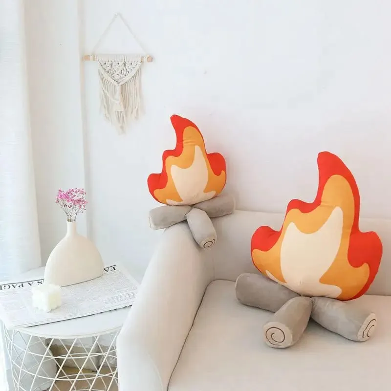 30cm/45cm Funny Simulation Bonfire Plush Toy Soft Stuffed Cartoon Fire Doll Living Room Floor Pillow Cushion Decor Gift