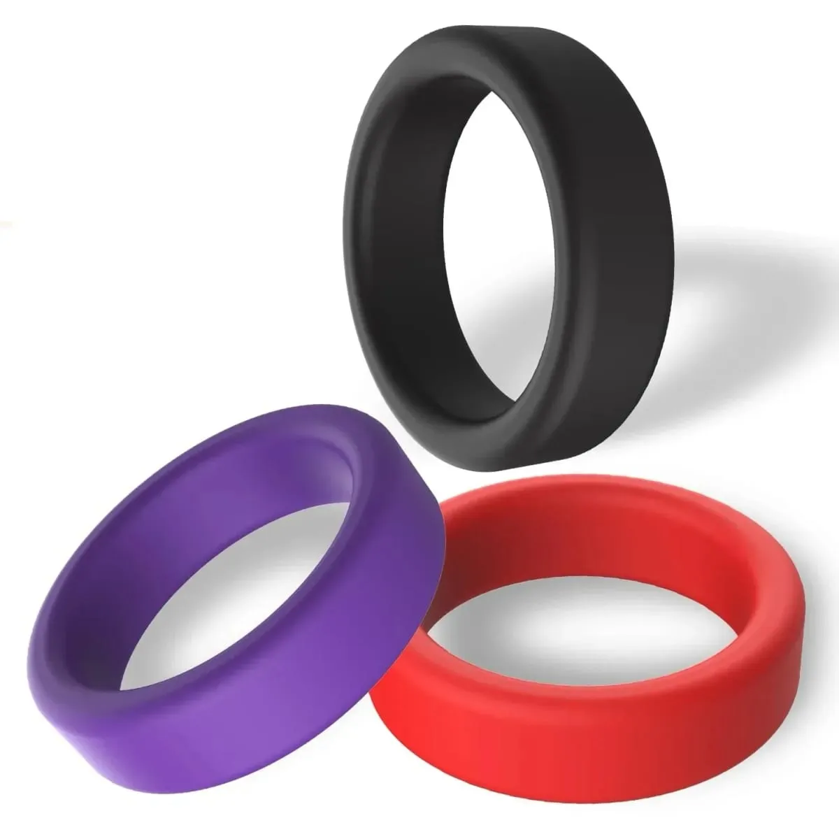 3pcs/set Penis Ring Delay Ejaculation Silicone Reusable Semen Cock Rings on for Men Enlargement Sex Toys For Men Couple Rings — image 1