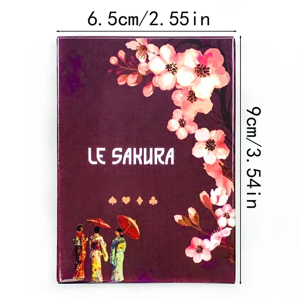 Nová karetní hra Le Sakura 36 karet Cherry Blossoms Stylové a kompaktní Zahrnuje průvodce Ideální pro duchovní cvičení na cestách — image 6