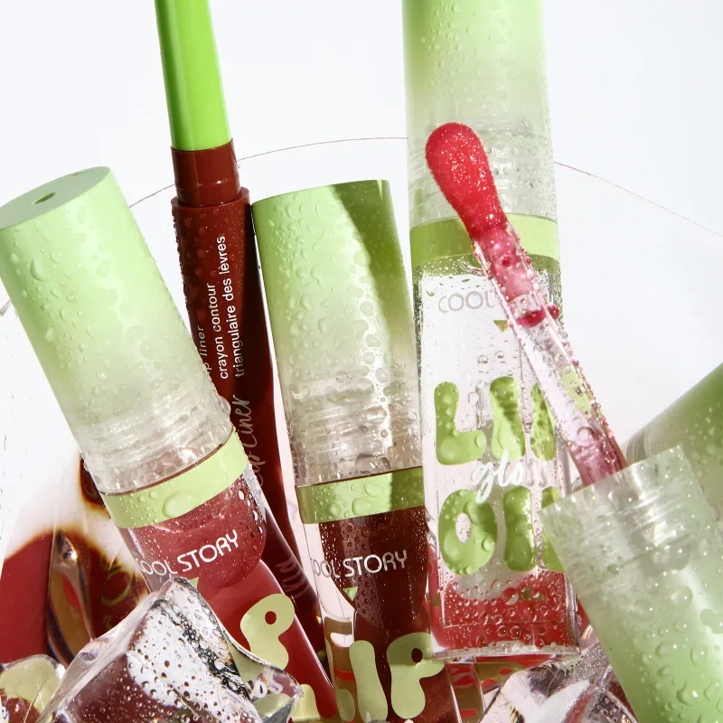 2 Buah Set Lip Liner Lip Gloss 2 In 1 Lipstik Kit Rias Kontur Bibir Halus Lipliner Matte untuk Wanita Kosmetik Kombo Minyak Menepuk-nepuk