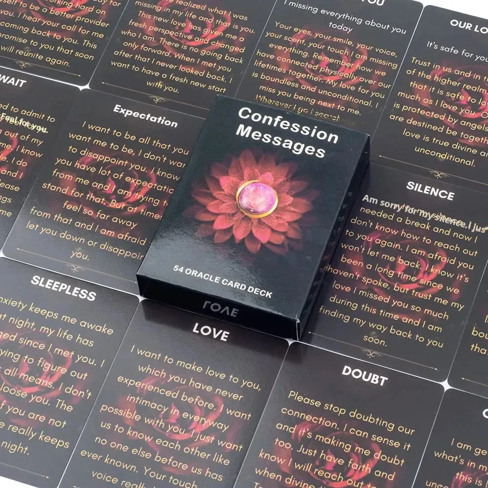 54 Oracle Card Deck for Confession Messages Love Message Prophecy Keywords Divination Board Game 10.3*7.3cm — image 1