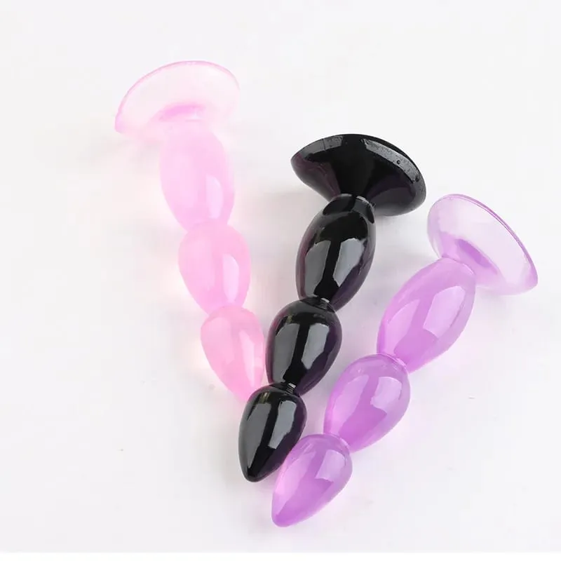 Butt plug beads Soft Anal Plug with sucker anus Toys Big Balls Silicone G-Spot Stimulating Butt Plugs Adult Sex toys for Couple — image 6