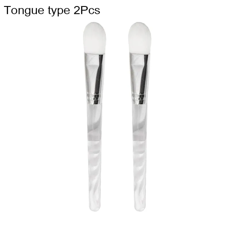 12/6/2pcs Facial Mask Brushes Set Face-Mask Applicator Soft Facial Application Brush with Clear Plastic Handle for Skin Care — image 16