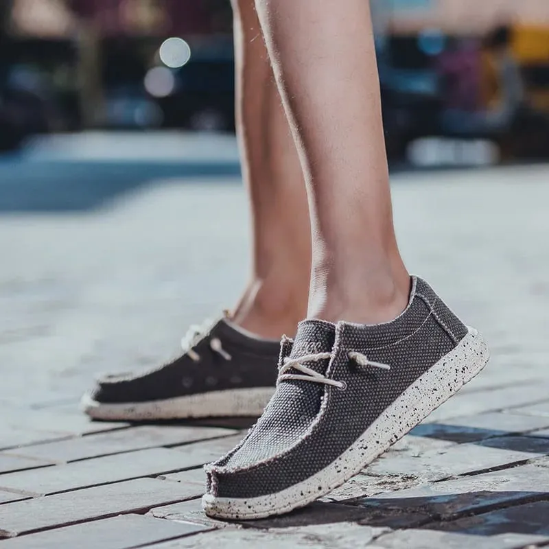 2025 Fashion Men's Casual Loafers Summer Canvas Comfortable New Luxury Brand Designer Denim Sports Walking Shoes Tenis Masculino