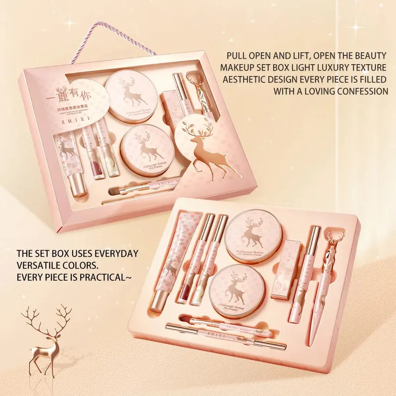 10-Piece Complete Makeup Gift Set Full Face Cosmetics Kit Luxurious Beauty Collection Birthday & Valentine‘s Day Gift