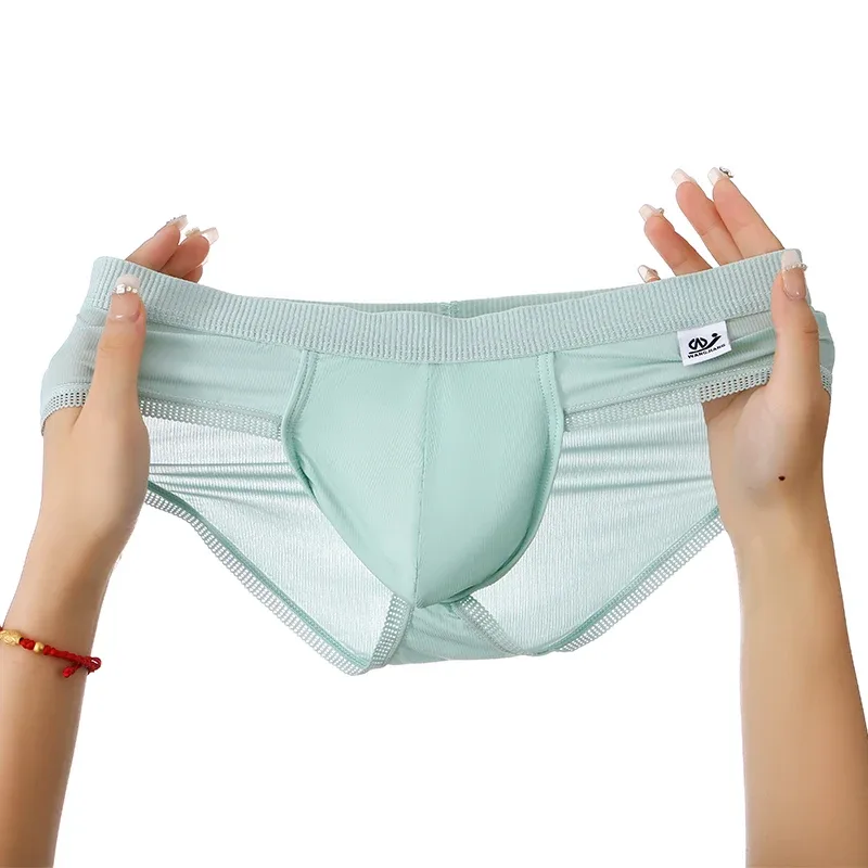 New Arrival Men's Briefs Ice Silk Underwear Seamless Breathable Low Waist Panties Shorts — image 23