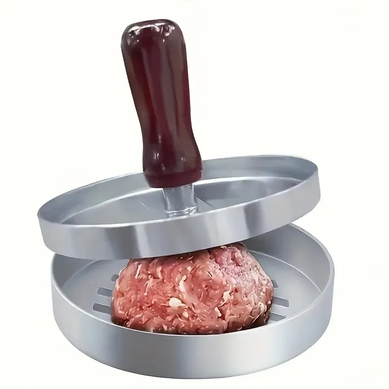 1PC Non-Stick Burger Press Patty Maker Metal Hamburger Mold for Beef Cheese Veggie Burger Making Suitable for BBQ Grill Cooking — image 2
