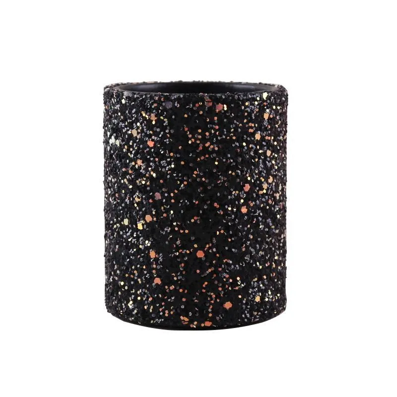 Makeup Brush Holder Organizer Crystal Vanity Decor Bling Personalized Comb Brushes Pen Storage Box Container — image 1