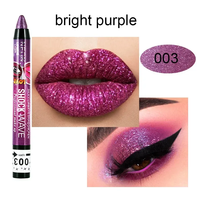 2 In 1 Eyeshadow Lipstick Stick Pencil Waterproof Glitter Matte Eye Shadow Makeup Pigment Eyeshadow Pen — image 13