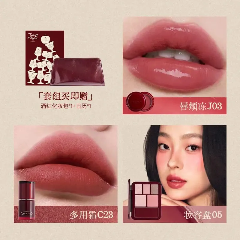 Limited Edition Makeup Gift Set Includes Lip Glaze Blush & Eyeshadow Palette Complete Face Makeup Kit with Cosmetic Bag — image 4