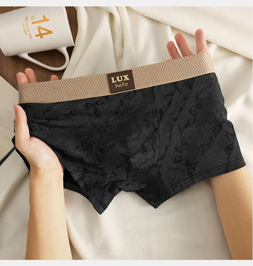 3 stks/pak 100% Katoen Luxe Print Boxers Hombre 3D Mesh Ademend Antibacteriële Pouch Ondergoed Comfortabele Zachte Heren Slipje — image 8