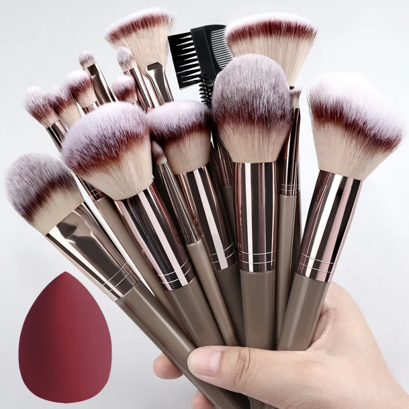 20Pcs Makeup Brushes Set Professional Super soft detail Blush highlighter Foundation Concealer Eyeshadow Brush Women Beauty Tool