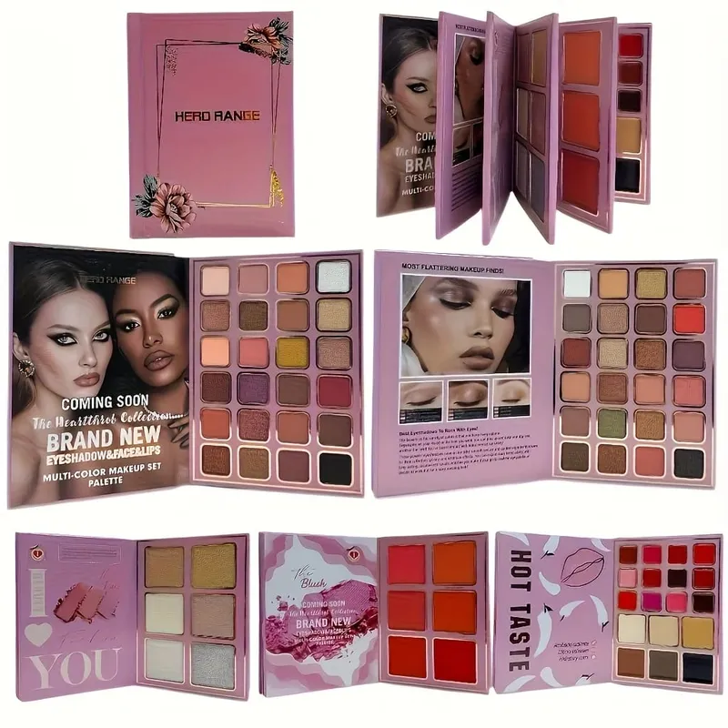 78 Colors Multi Makeup Palette with Brushes Matte Shimmer Eyeshadow Blush Highlight Lip Gloss Set Christmas Gift — image 5