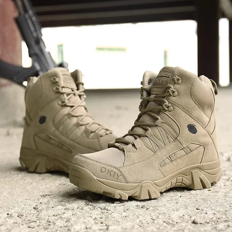 Men Tactical Boots Men Desert Waterproof Work Safety Shoes Hiking Shoes Ankle Outdoor Boots — image 5