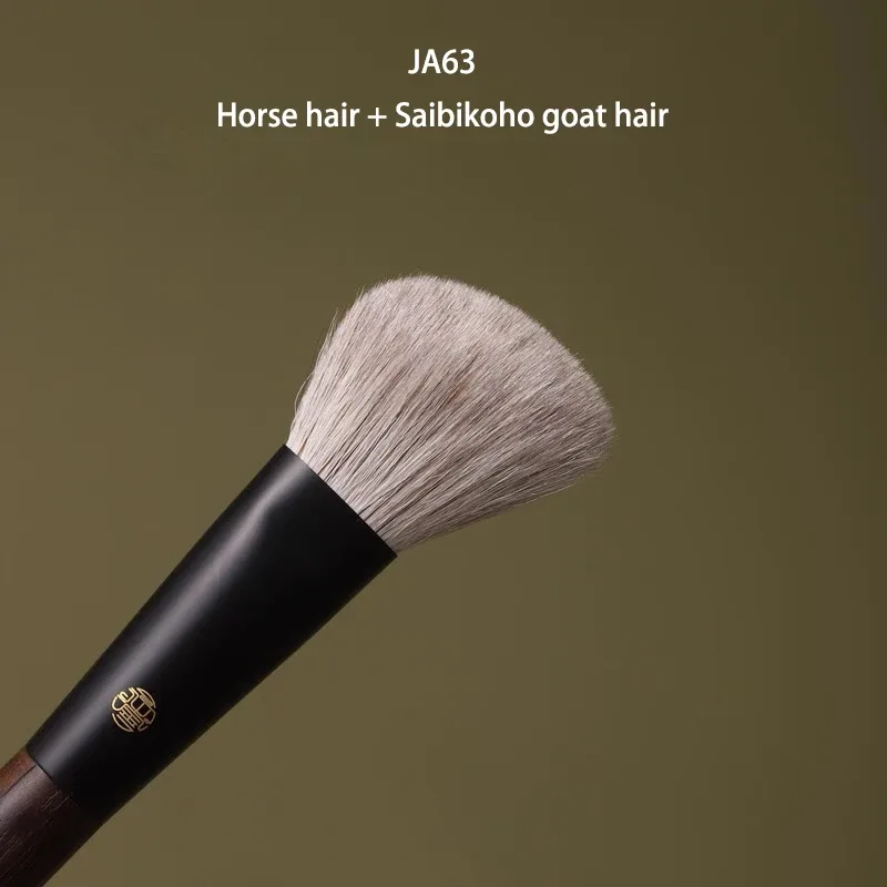 Professional Handmade Makeup Brushes 1PC Squirrel Fox Horse Goat Hair Angled Contour Brush Walnut Handle Make Up Brush — image 16