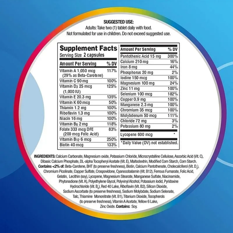 Multivitamins and Minerals Energy Muscle Mass Immunity Antioxidants Immunity Metabolism Men's Nutritional Supplements — image 6