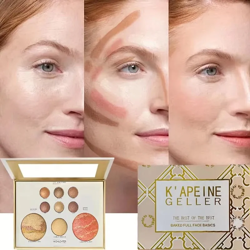 Tuscan Dreams Holiday Baked Starter Kit (4PC)-- Full Face Makeup Palette Foundation with Limited Edition Brushes