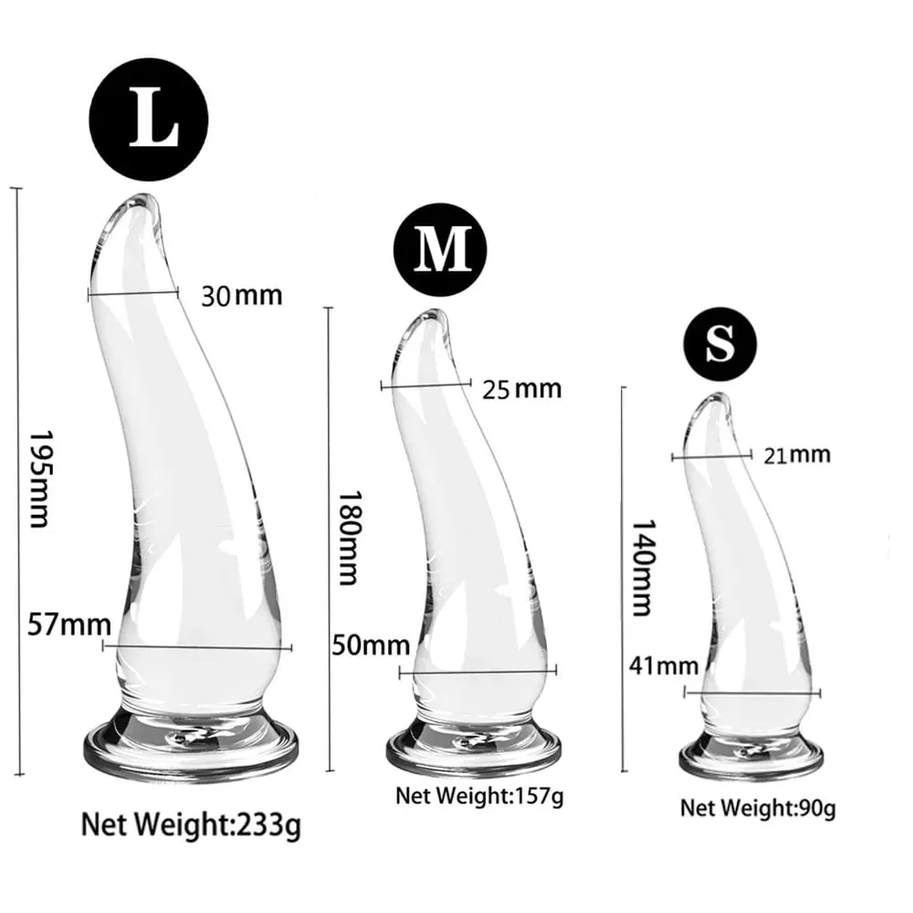 Black&Transparent Anal Plug Horn Dildo for Woman Prostate Dilator Massager Butt Suction Cup Sex Toys for Men Adults Beads — image 2