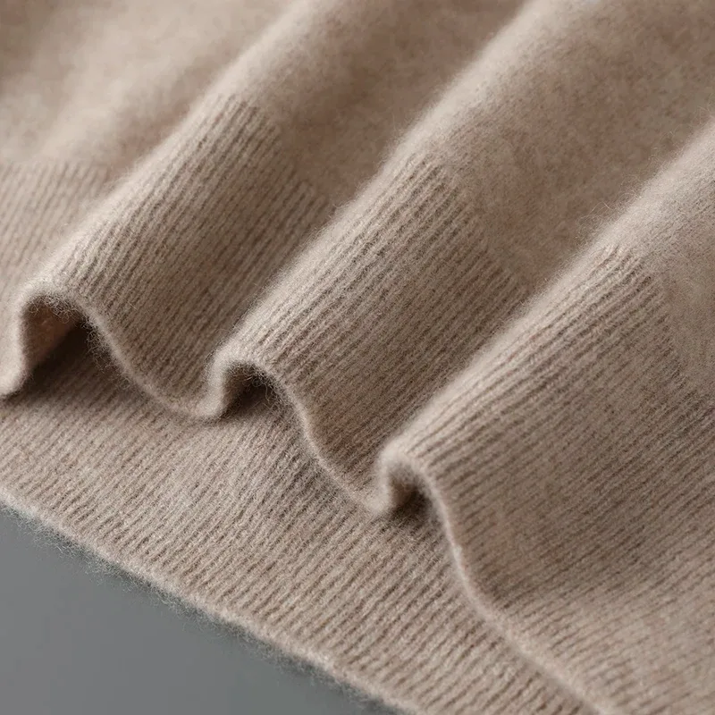 DjzDsm ฤดูใบไม้ร่วงฤดูหนาวเสื้อกันหนาวผู้ชาย 100% Merino ขนสัตว์หนา Hooded Pullover เสื้อถักนุ่มสบายๆขนสัตว์เสื้อผ้า Tops