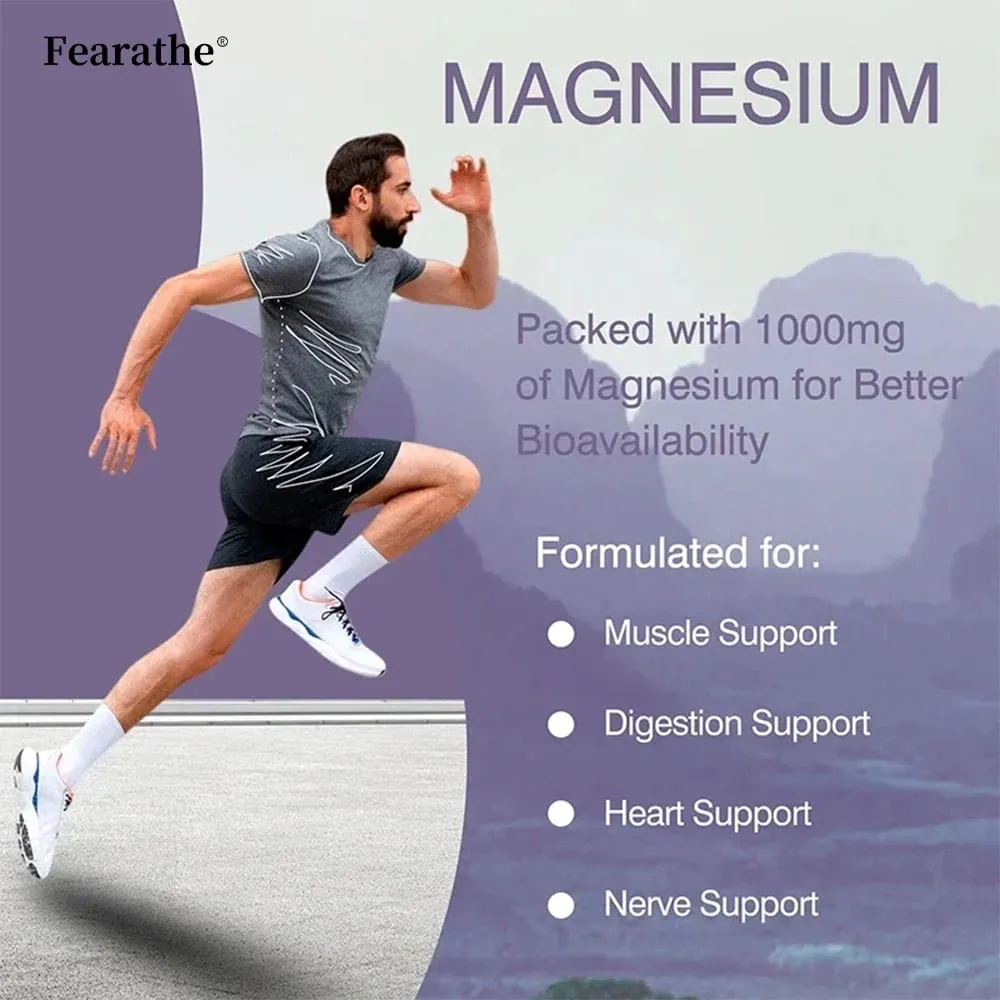Magnesium Citrate 1000 Mg-Dietary Supplement To Promote Muscle Relaxation Support Nervous System Bone and Heart - 120 Capsules — image 3