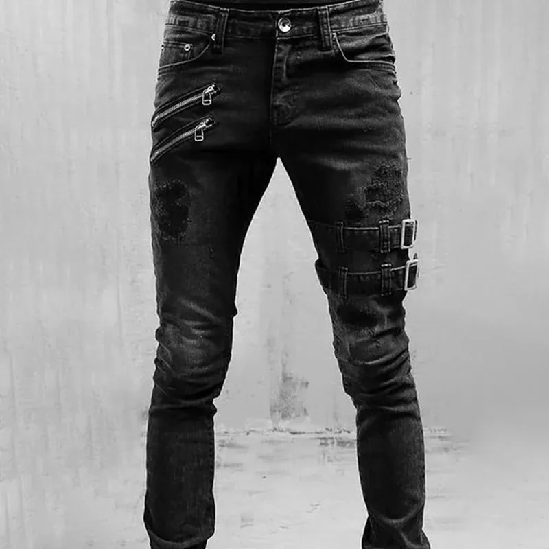 New Autumn Men Pants Casual Tactical Jeans Male Multiple Pockets Cargo Pant Casual Straight Dimem Jeans Trousers Plus Size S-4Xl — image 16