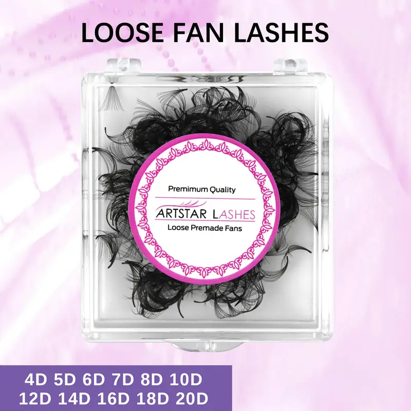 500 Fans Loose Fan Eyelash Extensions 4D to 20D Pointy Base Premade Volume Fans Long Stem Professional Lashes