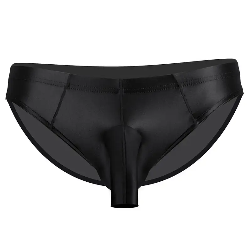 Men's glossy underwear open Pouch Panties Men Smooth Underwear Lingerie Hip Lifting High Elastic Bikini Briefs gay underwear — image 15