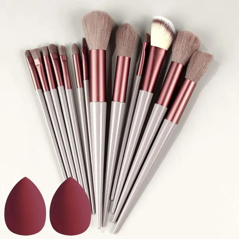 10/14Pcs Makeup Brushes Set EyeShadow Foundation Women Cosmetic Loose Powder Blush Super Soft Blending Make Up Brush Beauty Tool — image 31