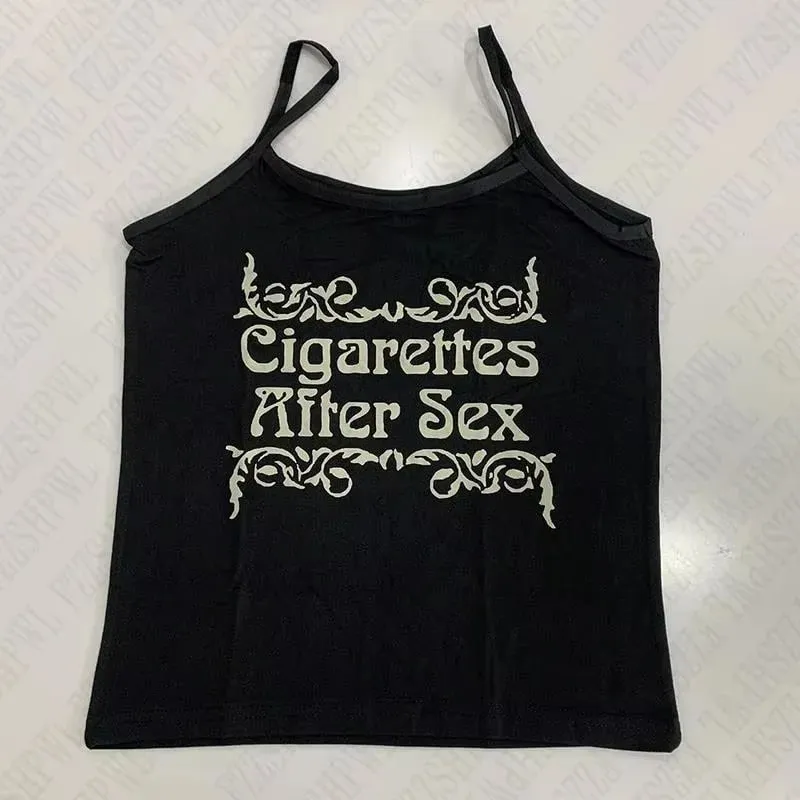 Vrouwen Gothic Spinnenweb Print Cami Tank Top Mouwloos Spaghetti Band Y2K Slim Cropped Hemdje Dark Punk Streetwear Tops — image 14