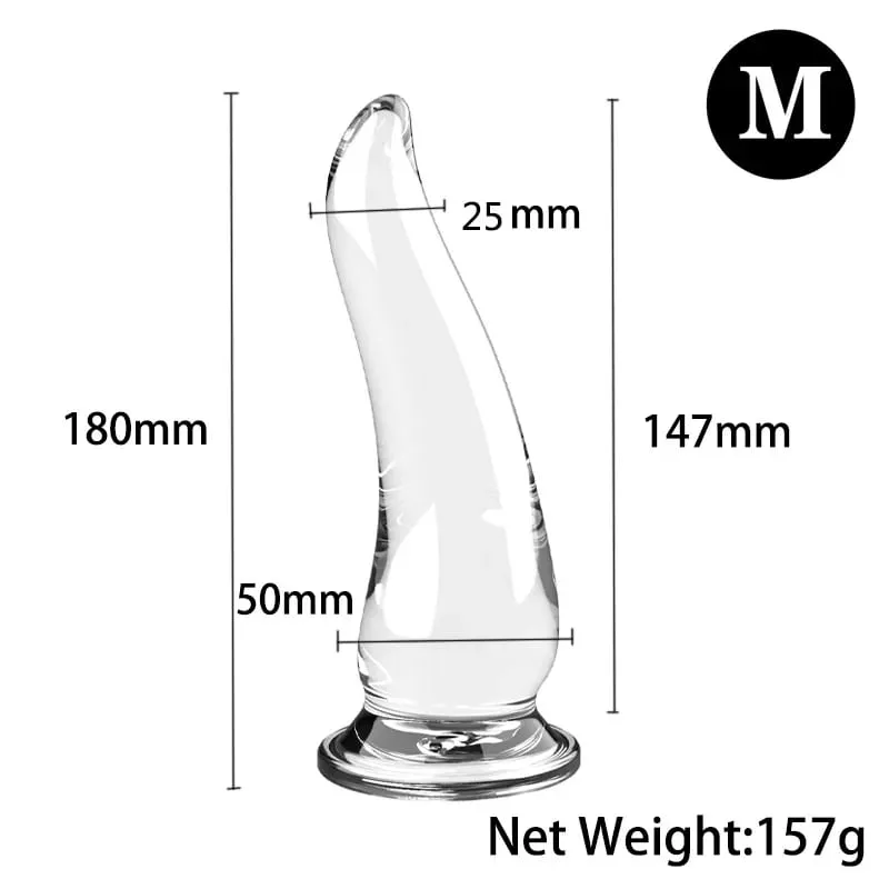 Black&Transparent Anal Plug Horn Dildo for Woman Prostate Dilator Massager Butt Suction Cup Sex Toys for Men Adults Beads — image 12