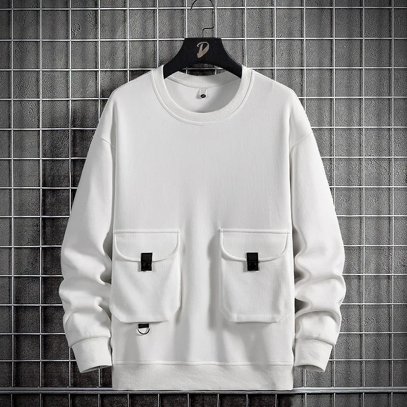 2024 Spring Men Stripe Sweatshirt Cotton Oversized Hoodies Men Long Sleeve O-Neck Pullovers Male Streetwear Fashion Tops 6Xl 8Xl