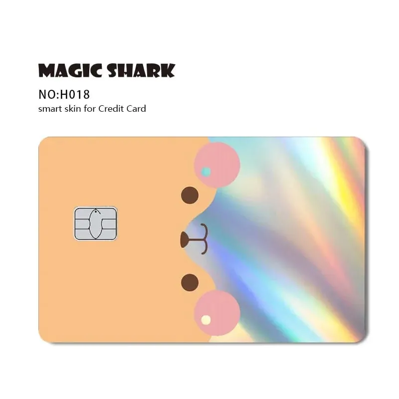 Magic Shark Skull Panda Hunter Broke Blue Eyes Dragon Laser Holographic Sticker Cover Film Skin for Credit Bank Debit Card — image 16