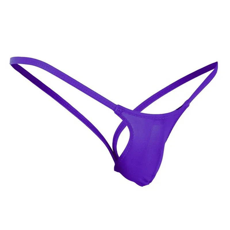 Ultra-thin Gay Men Thong G-string Seamless Men Jockstrap Micro T-back Underwear Male String Bikini Swimwear Pouch Underpant A50