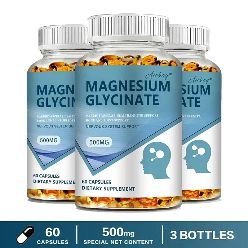 Magnesium Glycinate - Nerves System Improve Mood Nervous Muscles Recovery Heart Health Sleep Quality Support — image 10