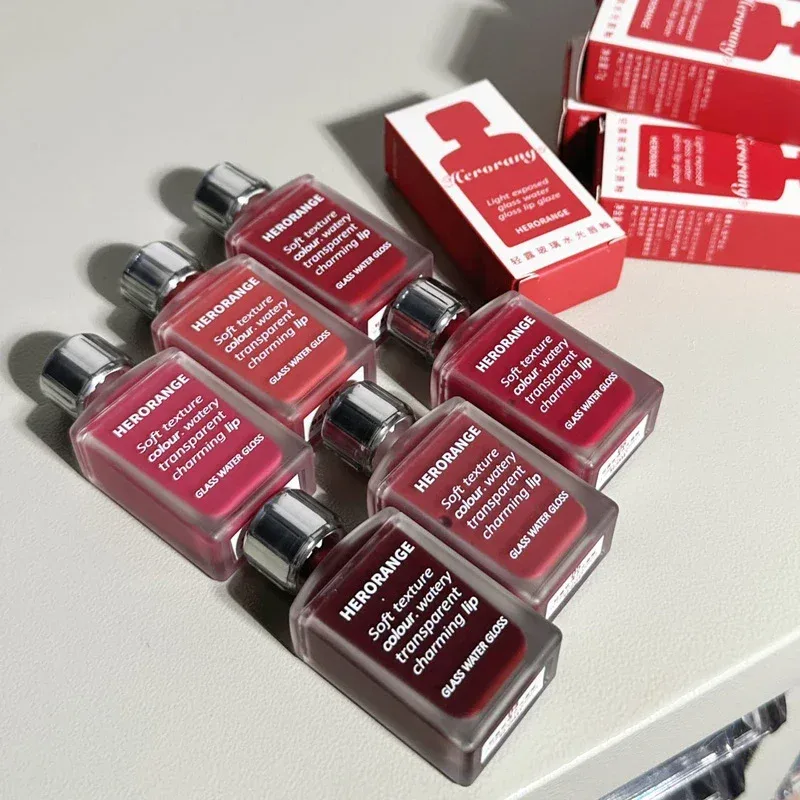 Water-Glow Mirror Lip Gloss Long Lasting Moisturizing Hydrating Lip Tint Makeup Skin-Brightening Lipstick Korean Women Cosmetic — image 7