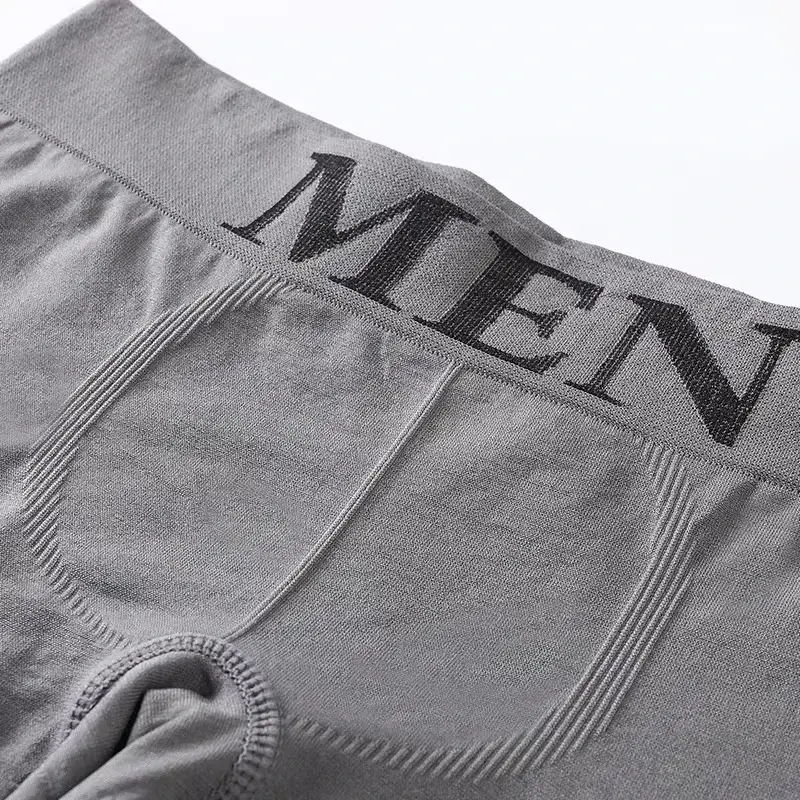 5 pièces Boxer pour hommes sous-vêtements respirants à haute élasticité short extensible en coton doux culotte confortable de couleur unie 3256812862724852 — image 7