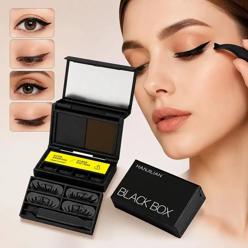 Waterproof Eye Makeup Stamping Pen Set Smudge Resistant Portable Lower Lash Stamp Ultra Fine Long Lasting Eyeliner Stamp Pen