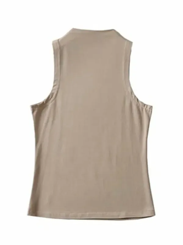 2025 Summer NEW Arrival Women Solid Color Causal Sexy Croped-Top Sleeveless Tank Streetwear