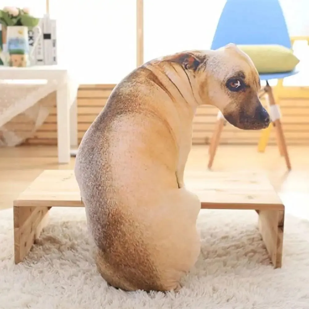 Cute 3D Lifelike Animal Throw Pillow Soft Creative Dog Pillow Cushion Home — image 3