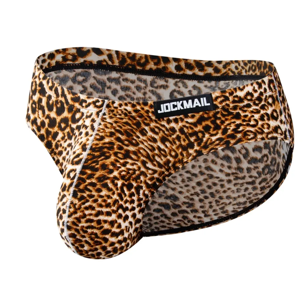 4pcs Leopard Print Sexy Briefs Men Bikini Underwear Slip Hombre Calzoncillos Hombre Kinckers Men Briefs Pouch Cuecas Underwear — image 3