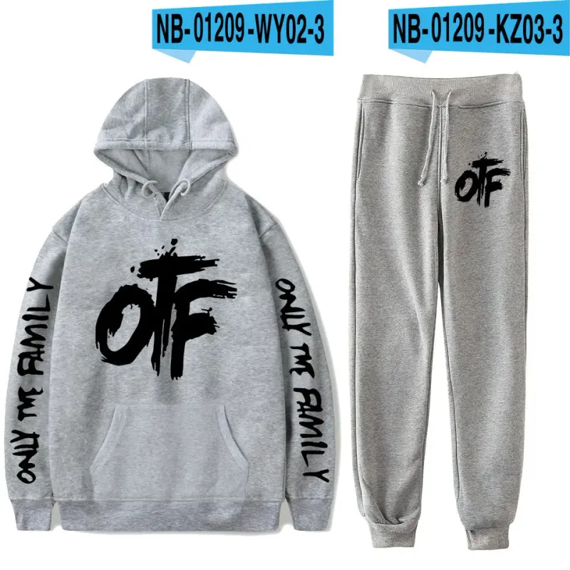 Harajuku Comfortable Funny OTF Letter Φούτερ Φούτερ Κοστούμι Ανδρικό/Γυναικείο Φούτερ + Παντελόνι Κοστούμι Χαριτωμένο σετ 2 τεμαχίων Ρούχα — image 16