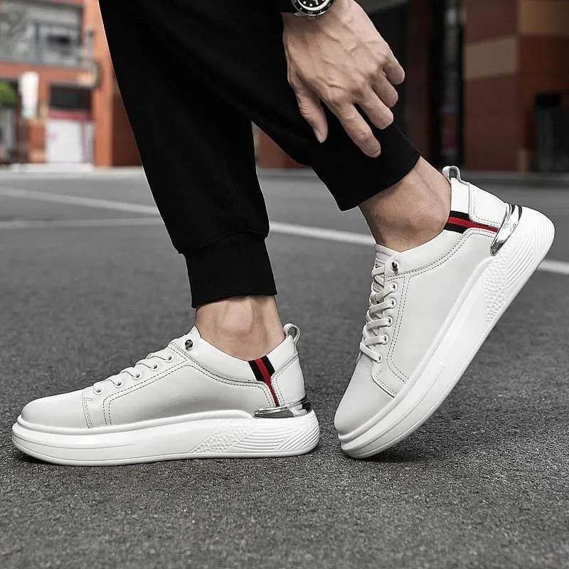 5001 Man White Sneakers Men Elevator Height Increase Insole 6cm Sports Plus Size 37-43 — image 6