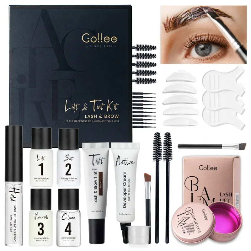 Gollee Lash and Brow Curling Perm Kit Natural Eyelash Lifting Perm Treatment Makeup Long Lasting 4-6 Weeks For Lash Curler Perm — image 7