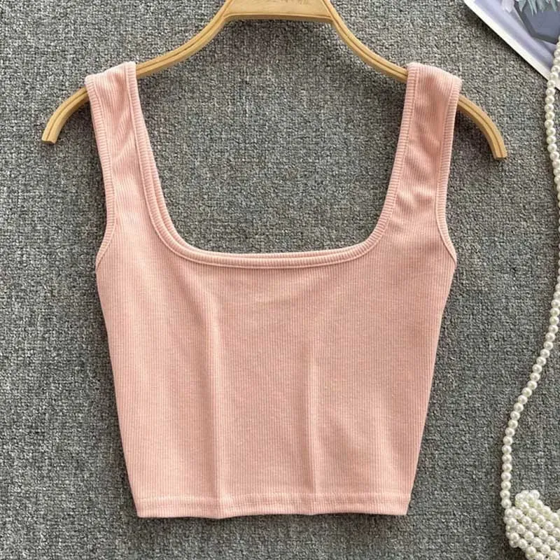 Tank Top Women Sexy Backless Y2k Top Slim Fit Bottoming Blouse Solid Crop Top Sleeveless Camis Mujer — image 16